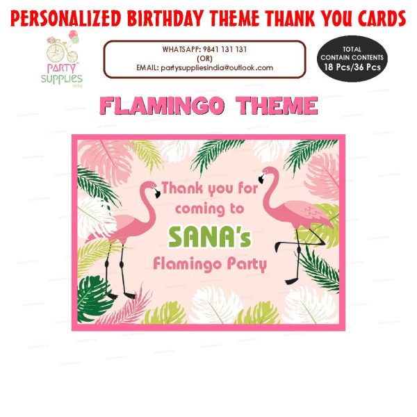 Flamingo Theme Thank You Card Sale