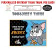 Tom & Jerry Theme Thank You Card Sale