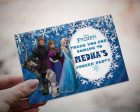 Frozen Theme Thank You Card For Cheap