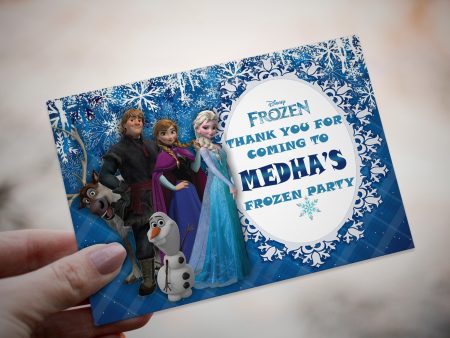 Frozen Theme Thank You Card For Cheap