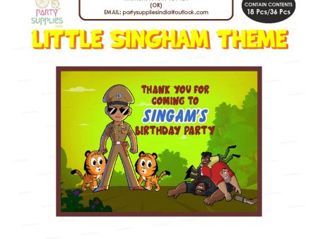 Little Singham Theme Thank You Card Hot on Sale