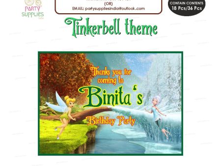 Tinkerbell Theme Thank You Card Fashion